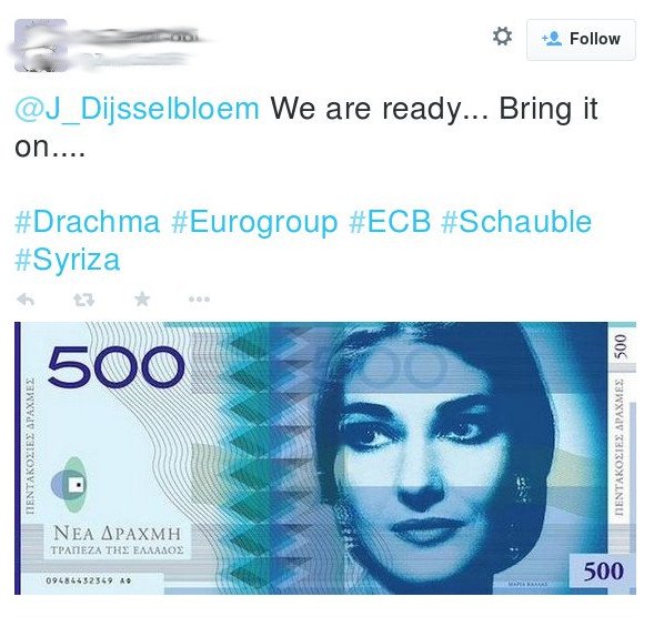  Χρήστης στο Τwitter έφτιαξε τη νέα δραχμή και την έστειλε στον Ντάισελμπλουμ: Είμαστε έτοιμοι... φέρτε την [εικόνα] | iefimerida.gr 0