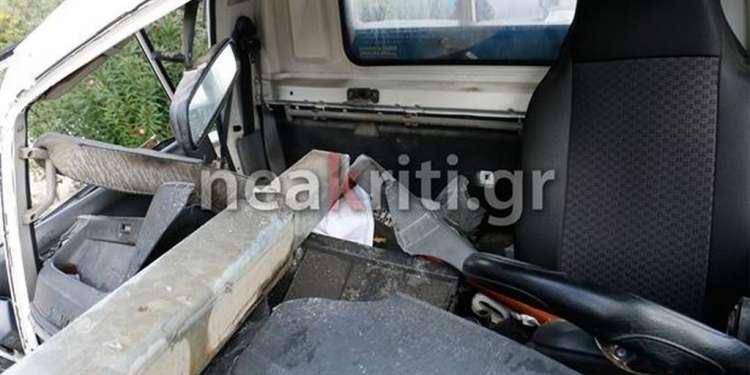 Σοκαριστικό τροχαίο στην Κρήτη – Τα κιγκλιδώματα διαπέρασαν φορτηγάκι [εικόνες] | iefimerida.gr 0