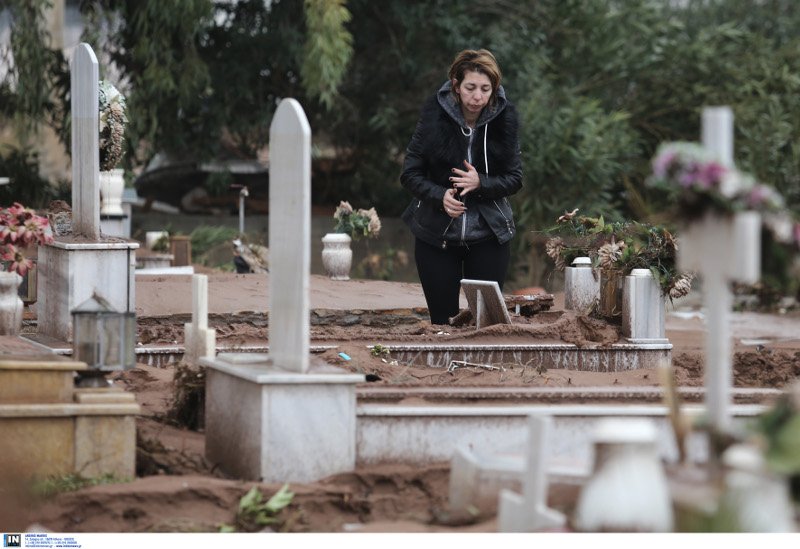 Η λάσπη κάλυψε τα πάντα στο κοιμητήριο Μάνδρας -Εσπασε μνήματα [εικόνες] | iefimerida.gr 3