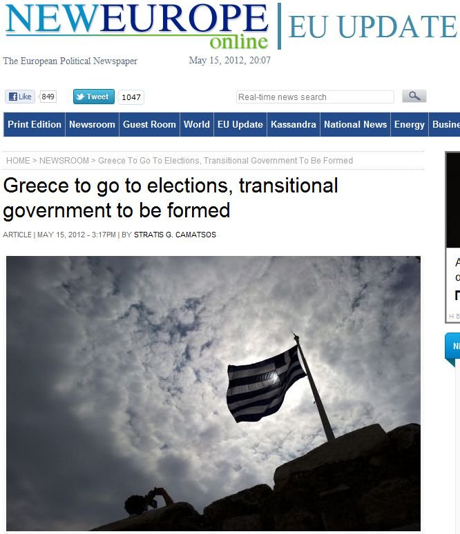 Τον γύρο του κόσμου κάνει το «ναυάγιο» σχηματισμού κυβέρνησης | iefimerida.gr 0