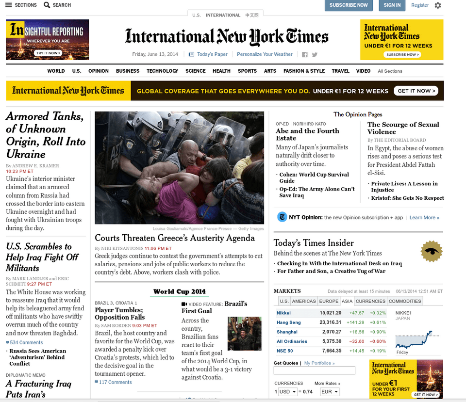 Oι καθαρίστριες και η μάχη  στο ΥΠΟΙΚ πρωτοσέλιδο στους New York Times  [εικόνες] | iefimerida.gr 1