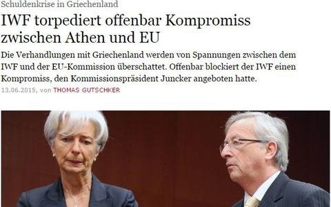 FAZ: Το ΔΝΤ τορπίλισε το συμβιβασμό Ελλάδας-δανειστών | iefimerida.gr 0