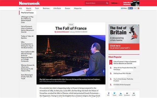 Aμερικανικό Newsweek: «Η Γαλλία τελείωσε» -Το δημοσίευμα που έκανε έξαλλους τους Γάλλους [εικόνα] | iefimerida.gr 0