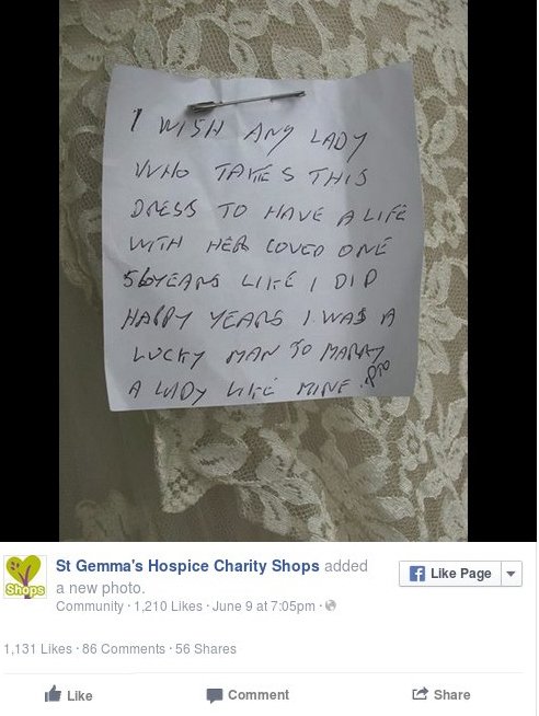 Χάρισε το νυφικό της νεκρής γυναίκας του – Το σημείωμα που έκανε τους πάντες να κλάψουν [εικόνες] | iefimerida.gr 2