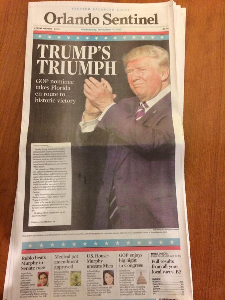 ΗΠΑ: Τα πρωτοσέλιδα των εφημερίδων για τη νίκη Τραμπ [εικόνες] | iefimerida.gr 5
