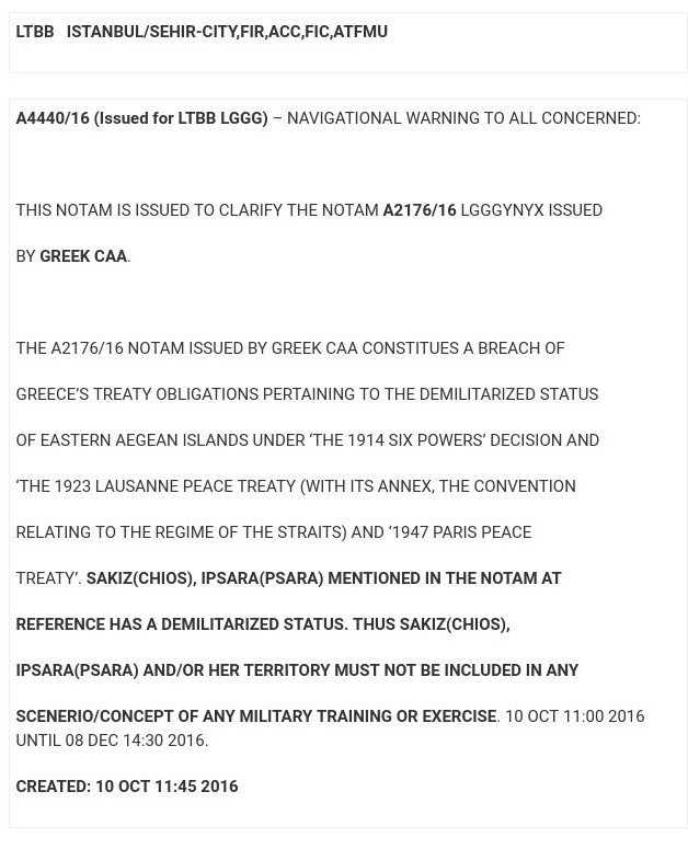 Οι Τούρκοι με ΝΟΤΑΜ ζητούν να μην γίνονται ασκήσεις σε Χίο και Ψαρά [εικόνα] | iefimerida.gr 0