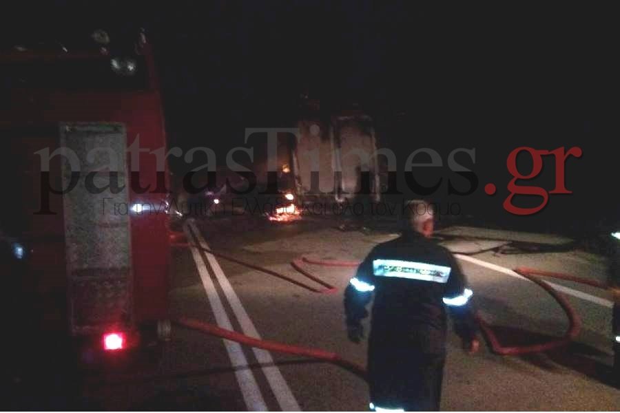 Φωτιά σε νταλίκα σε τούνελ στην Πάτρα [εικόνες & βίντεο] | iefimerida.gr 1