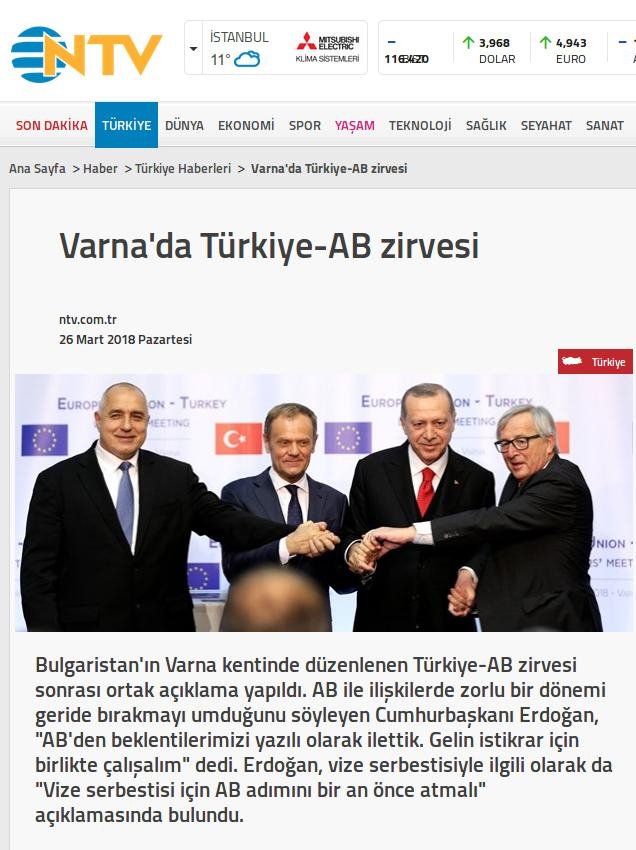 Τα τουρκικά ΜΜΕ για την ευρωτουρκική σύνοδο στη Βάρνα -«Εκρυψαν» τις πιέσεις της ΕΕ στην Αγκυρα | iefimerida.gr 3