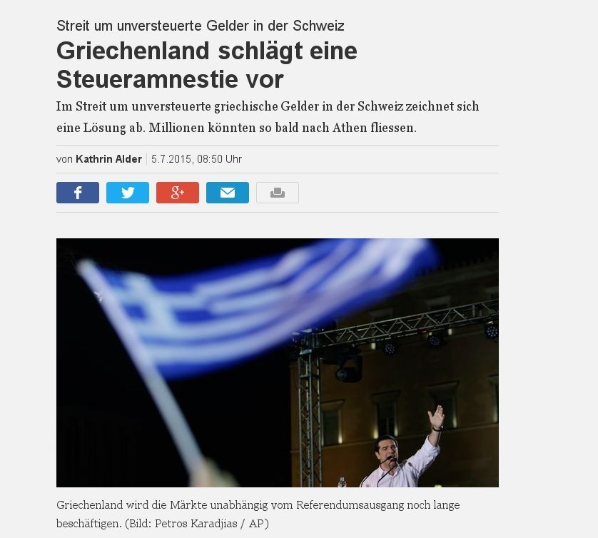Ελβετική εφημερίδα: Η Ελλάδα χορηγεί αμνηστία για τις παράνομες καταθέσεις με αντάλλαγμα το 21% του ποσού  | iefimerida.gr 0