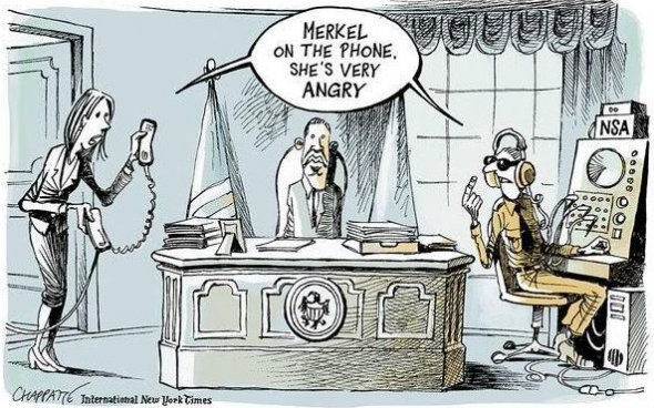 Πρόεδρε, η Μέρκελ στο τηλέφωνο -Οι New York Times καρφώνουν τον Ομπάμα [σκίτσο] | iefimerida.gr 0