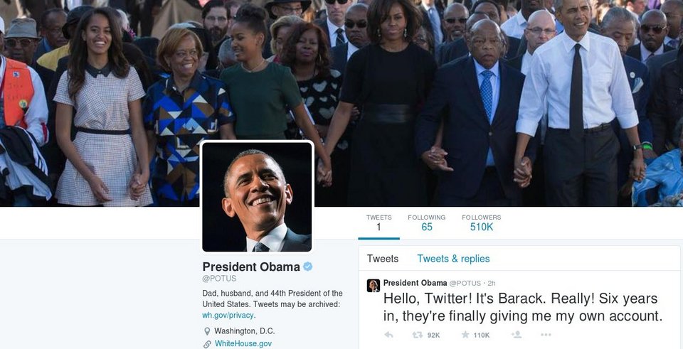 Ο Ομπάμα απέκτησε twitter - Το πρώτο αμήχανο τιτίβισμα του αμερικανού προέδρου [εικόνα]  | iefimerida.gr 0