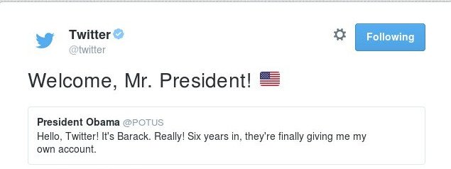 Ο Ομπάμα απέκτησε twitter - Το πρώτο αμήχανο τιτίβισμα του αμερικανού προέδρου [εικόνα]  | iefimerida.gr 1
