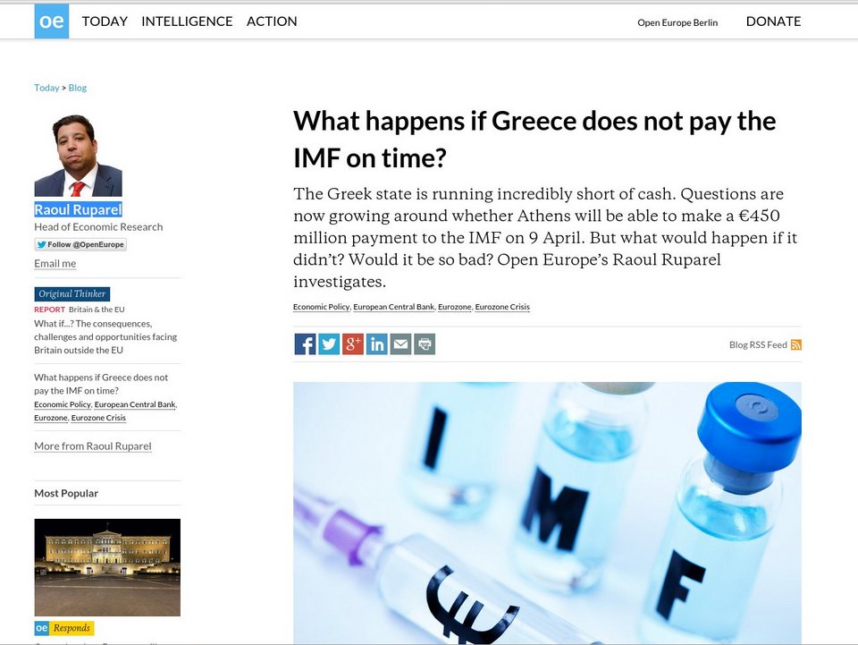To Open Europe αναλύει τι θα συμβεί αν η Ελλάδα δεν αποπληρώσει εγκαίρως το ΔΝΤ | iefimerida.gr 0