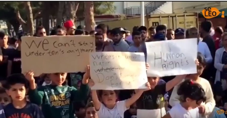 Διαμαρτυρία προσφύγων στα Διαβατά για τις συνθήκες διαβίωσης [βίντεο] | iefimerida.gr 0