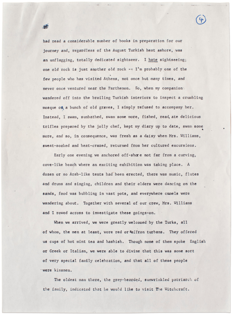 Η κρουαζιέρα στην Ελλάδα και η συνάντηση με  την Ευγενία Νιάρχου στις χαμένες σελίδες του Tρούμαν Καπότε [ντοκουμέντο] | iefimerida.gr 3