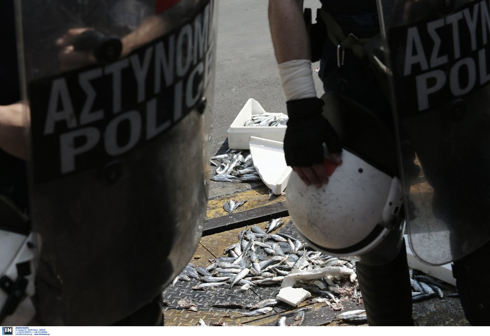 Το ΠΑΜΕ πέταξε... σαρδέλες στη Βουλή -Αντίδραση στα υπό ψήφιση νέα μέτρα [εικόνες] | iefimerida.gr 3