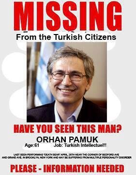 «Αγνοείται» ο Τούρκος Νομπελίστας συγγραφέας Παμούκ: Η αφίσα γροθιά που έβγαλαν οι συμπατριώτες του  [εικόνα] | iefimerida.gr 0