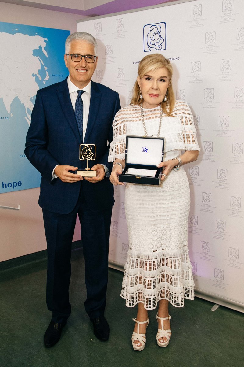 Η Μαριάννα Β. Βαρδινογιάννη με τον Πρόεδρο του «The Hellenic Initiative» της Αυστραλίας, κύριο Nicholas Pappas