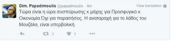 Παπαδημούλης: Η αναταραχή για το λάθος του Μουζάλα είναι υπερβολική | iefimerida.gr 0