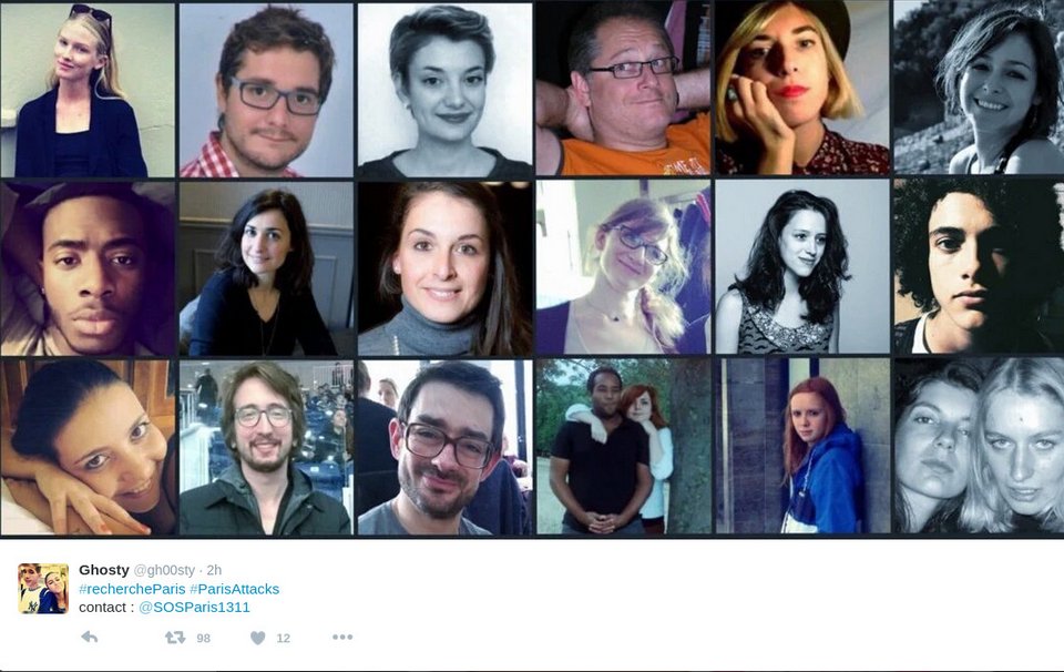 Ποστάρουν φωτογραφίες στο  hashtag #RechercheParis -Ψάχνουν τα αγνοούμενα παιδιά τους και φίλους τους στα social media [εικόνες] | iefimerida.gr 6