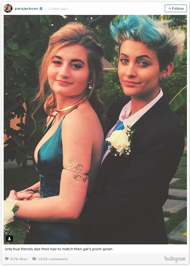 Η κόρη του Μάικλ Τζάκσον με γαλάζιο μαλλί για απίστευτο λόγο [εικόνες] | iefimerida.gr 0