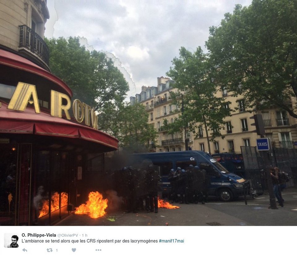 Χάος στο Παρίσι: Δακρυγόνα, συγκρούσεις και συλλήψεις διαδηλωτών [εικόνες & βίντεο] | iefimerida.gr 3