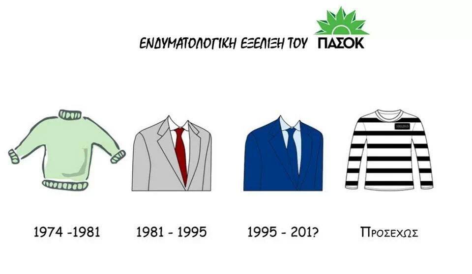 Η Ελληνοφρένεια το παράκανε: Σχεδίασε την ενδυματολογική εξέλιξη του ΠΑΣΟΚ [σκίτσο] | iefimerida.gr 0