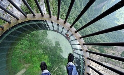 Βρίσκεται στα 5.000 πόδια στο γκρεμό, σε γυάλινη γέφυρα -Δείτε την κρίση πανικού που παθαίνει [εικόνες+βίντεο] | iefimerida.gr 8