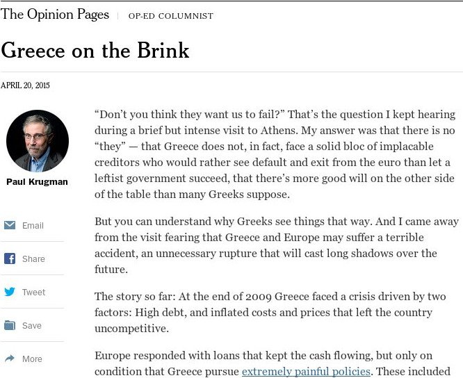 Ο Πωλ Κρούγκμαν στους NYT: Τι κατάλαβα από την επίσκεψή μου στην Ελλάδα | iefimerida.gr 0