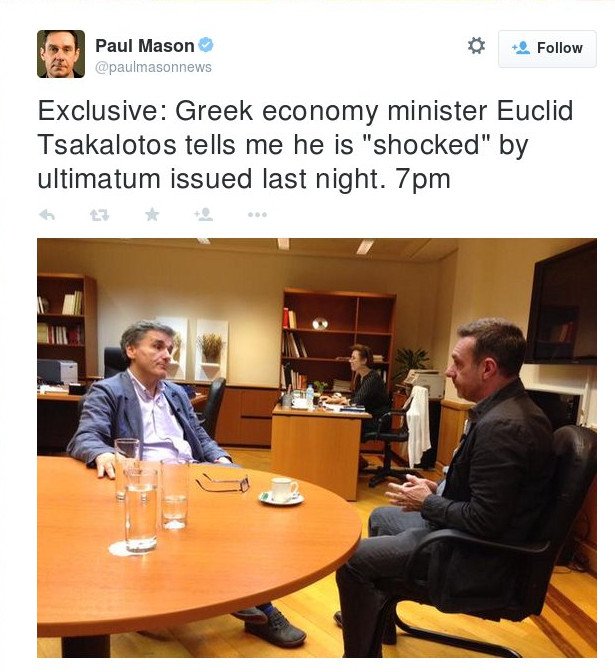 Τσακαλώτος: Είμαι σοκαρισμένος από το τελεσίγραφο των δανειστών [βίντεο] | iefimerida.gr 0