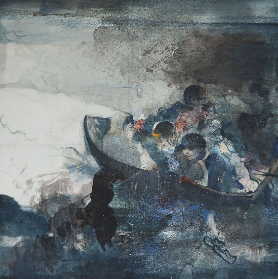 Η θάλασσα-τέρας: Εκθεση ζωγραφικής με θέμα τους πρόσφυγες στο επικίνδυνο ταξίδι προς το όνειρο [εικόνες] | iefimerida.gr 2