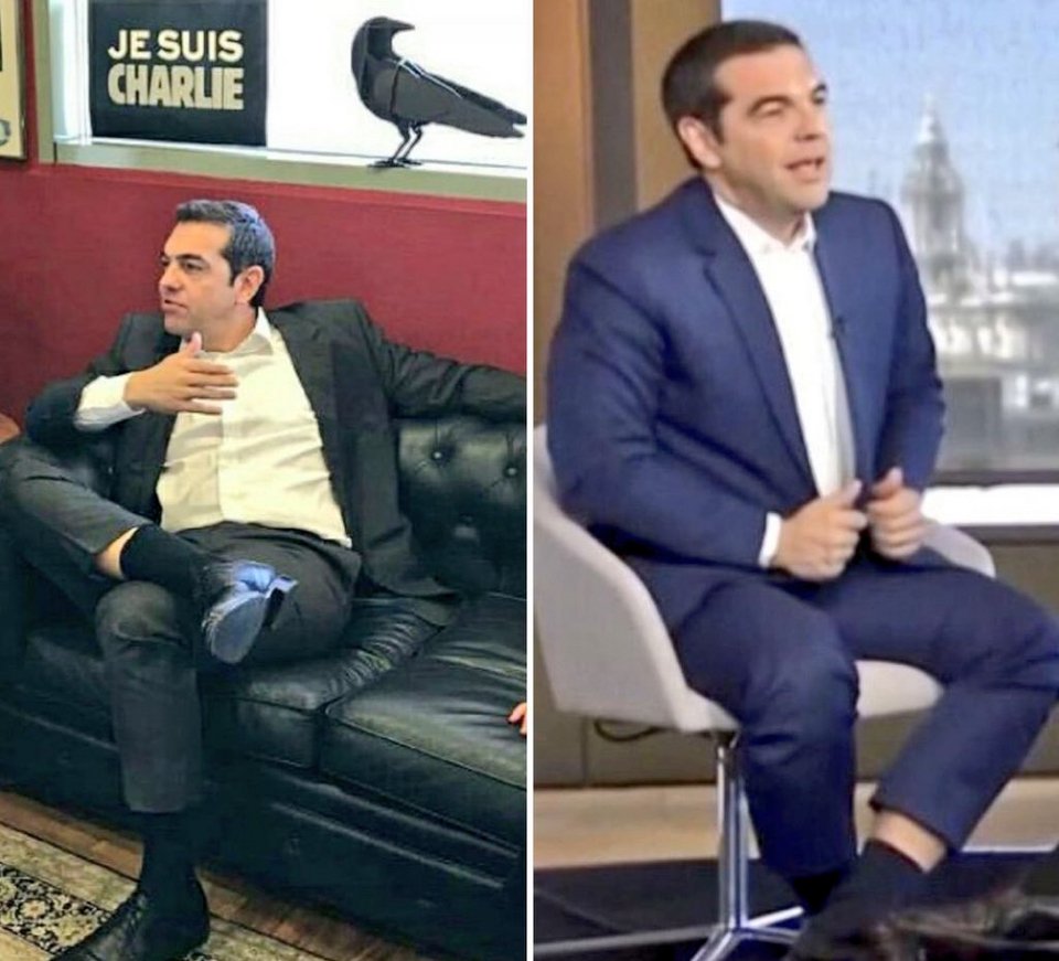 Κάποιος έβαψε τις κοντές κάλτσες του πρωθυπουργού -Χαμός στο Twitter [εικόνες] | iefimerida.gr 3