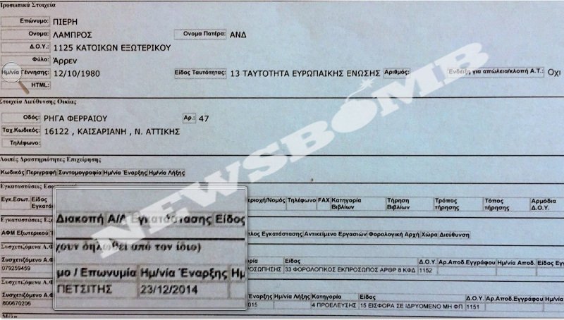 Ο Μανώλης Πετσίτης εκπροσωπεί και τον δικηγόρο του Λαυρεντάδη Λάμπρο Πιερή