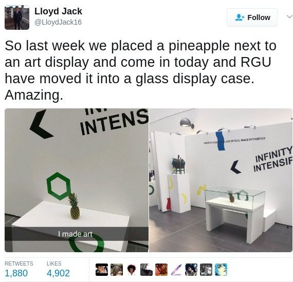 Αφησαν έναν ανανά πάνω σε πάγκο και τον πέρασαν για έργο τέχνης [εικόνες]  | iefimerida.gr 1