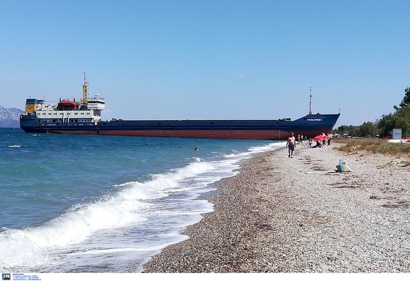 Τουρκικό πλοίο βγήκε στη στεριά στην Εύβοια -Πληροφορίες ότι ήταν μεθυσμένος ο πλοίαρχος [εικόνες & βίντεο] | iefimerida.gr 11