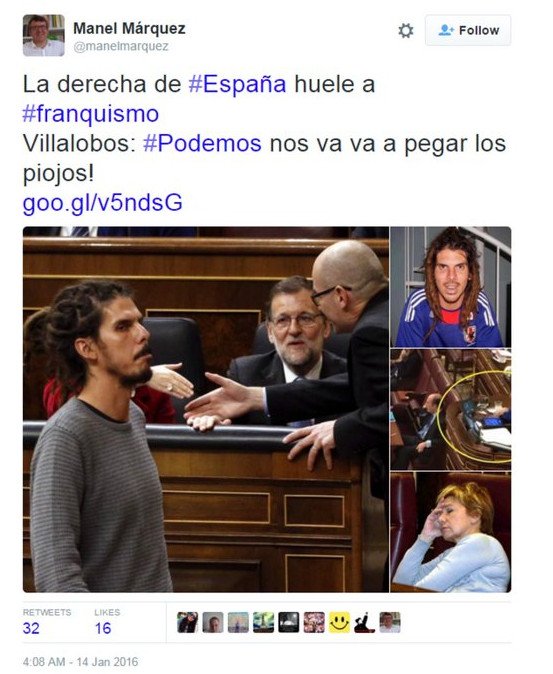 Ο Ραχόι μένει άφωνος βλέποντας βουλευτή των Podemos με ράστα μαλλιά στη Βουλή [εικόνες] | iefimerida.gr 7