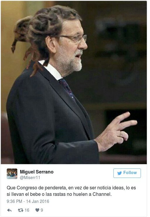 Ο Ραχόι μένει άφωνος βλέποντας βουλευτή των Podemos με ράστα μαλλιά στη Βουλή [εικόνες] | iefimerida.gr 8