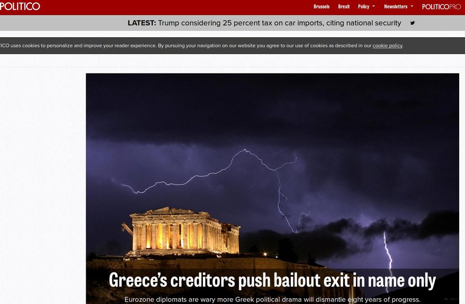 Politico: Μετά το μνημόνιο η Ελλάδα θα είναι δεμένη με κοντό λουρί | iefimerida.gr 0