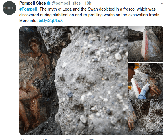Νέo εύρημα στην Πομπηία -Σε νωπογραφία η συνεύρεση του Δία με τη Λήδα [εικόνες]  | iefimerida.gr 3