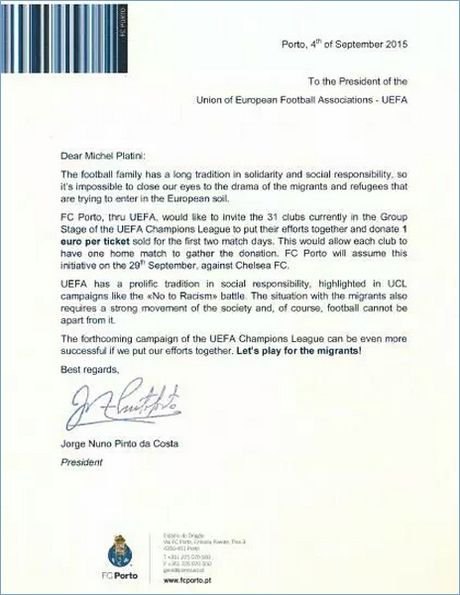 Μεγαλείο από την Πόρτο: Ενα ευρώ από κάθε εισιτήριο στο Champions League για τους πρόσφυγες | iefimerida.gr 0