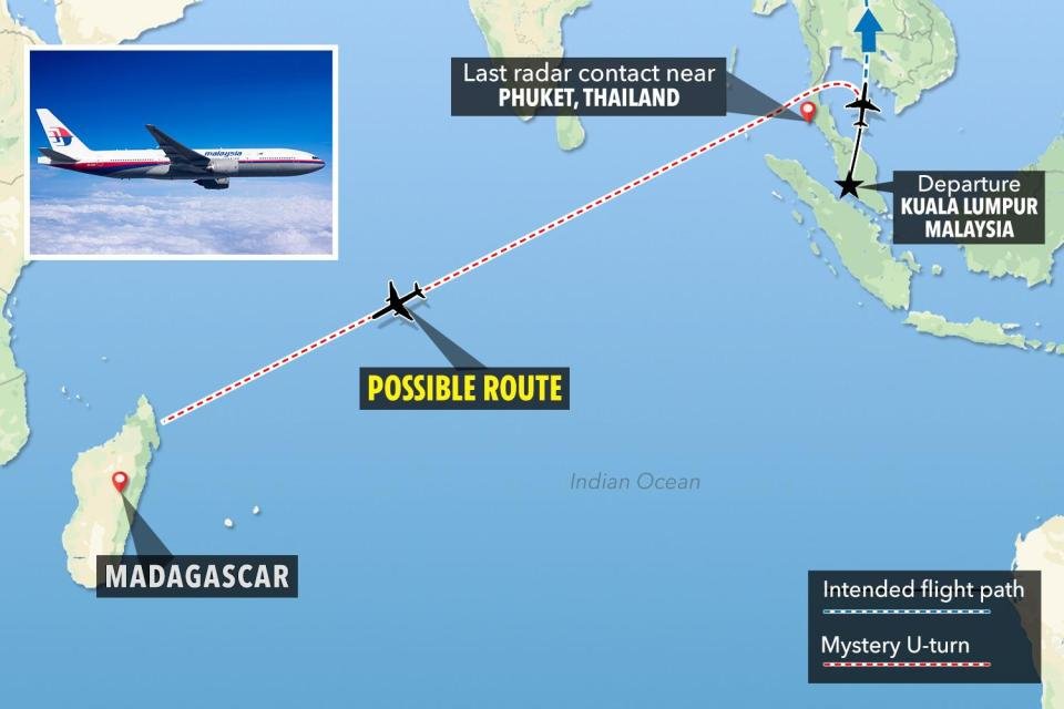 Η πορεία που πιθανώς ακολούθησε η MH370, σύμφωνα με τον Ράντι Ράιαν