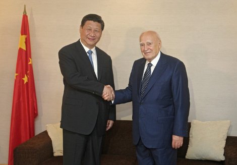 Στη Ρόδο ο πρόεδρος της Κίνας: Υποδοχή με χαμόγελα από τον Σαμαρά -Γεύμα από τον Παπούλια [εικόνες] | iefimerida.gr 3