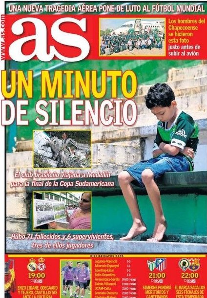 Συγκλονιστικά πρωτοσέλιδα για την αεροπορική τραγωδία στην Κολομβία [εικόνες] | iefimerida.gr 1
