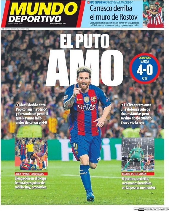 Πρωτοσέλιδο-έπος της «Mundo Deportivo» για τον Λιονέλ Μέσι | iefimerida.gr 0