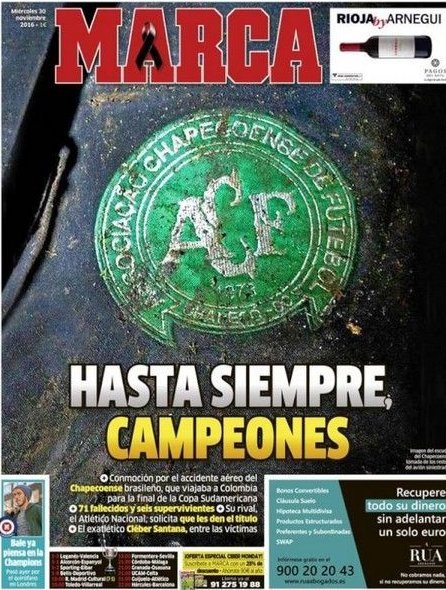 Συγκλονιστικά πρωτοσέλιδα για την αεροπορική τραγωδία στην Κολομβία [εικόνες] | iefimerida.gr 0