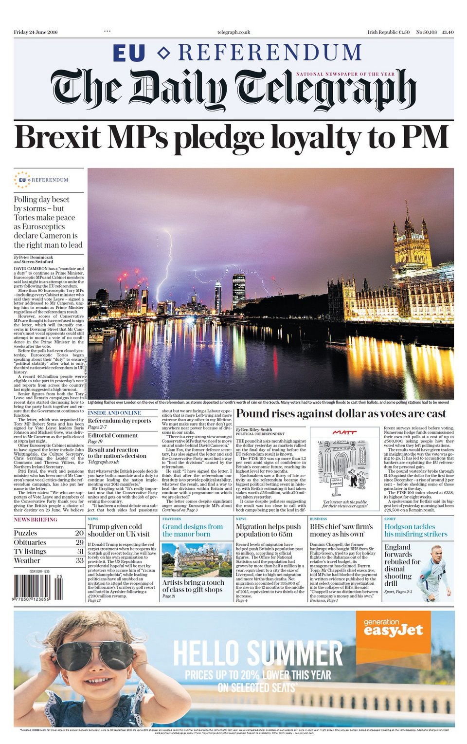 Τα Βρετανικά πρωτοσέλιδα «φωτογραφίζουν» την νίκη του Bremain [εικόνες] | iefimerida.gr 4