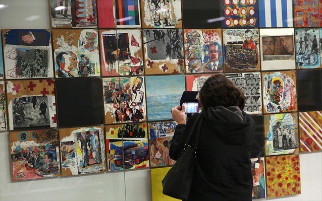 Πίνακας του Ψυχοπαίδη στο Σύνταγμα -Εργο 40 μ. που είχαν καταστρέψει χούλιγκαν [εικόνα]  | iefimerida.gr 0