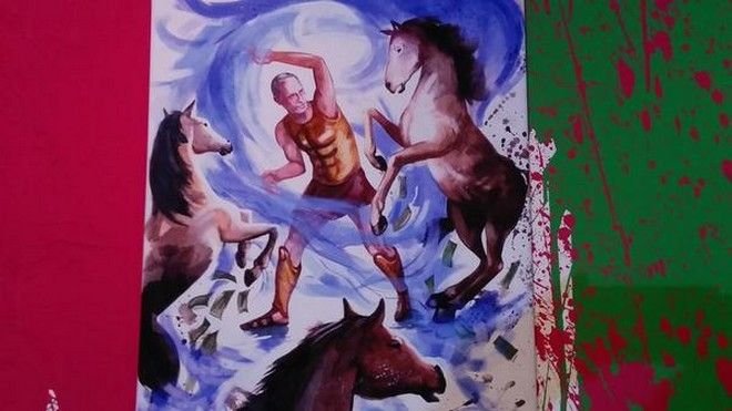 O Πούτιν έγινε... Ηρακλής -Μια ζωγραφική έκθεση που τον παρουσιάζει ως ημίθεο να ολοκληρώνει 12 άθλους [εικόνες&βίντεο]  | iefimerida.gr 4