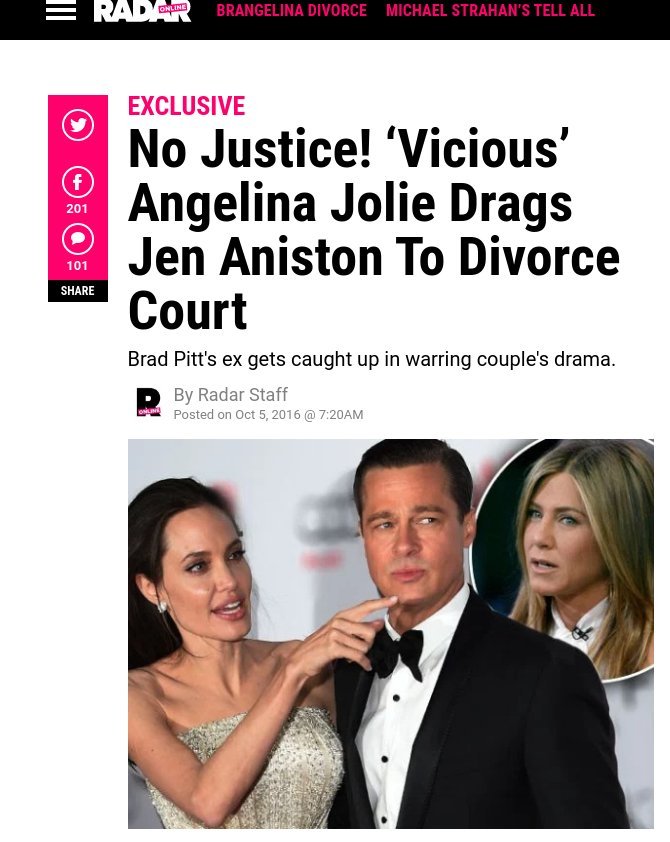 «Σατανική» Τζολί: Θέλει την Ανιστον να καταθέσει κατά του Πιτ [εικόνα] | iefimerida.gr 0