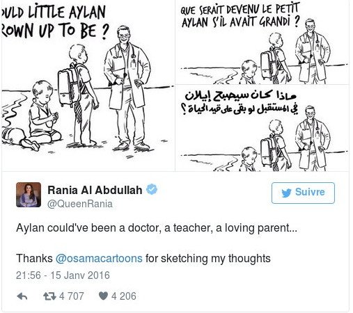 Η βασίλισσα Ράνια απαντά στο Charlie Hebdo: Ο Αϊλάν θα μπορούσε να γίνει γιατρός | iefimerida.gr 1